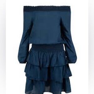 MICHAEL KORS OFF THE SHOULDER CHAMBRAY DRESS